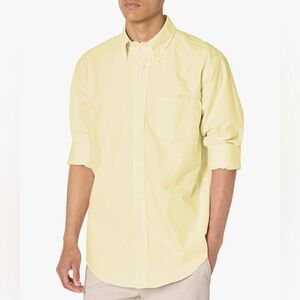 NWT | Brooks Brothers Button Down Shirt | Yellow/White | XL 17.5"